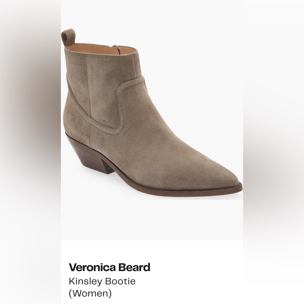 NIB Veronica Beard Kinsley Chelsea boot sz 8, Taupe suede orig $395